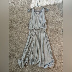 LOFT Light Grey Sleeveless Maxi Dress